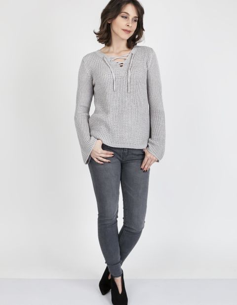 Sweter Kylie SWE 117 Szary