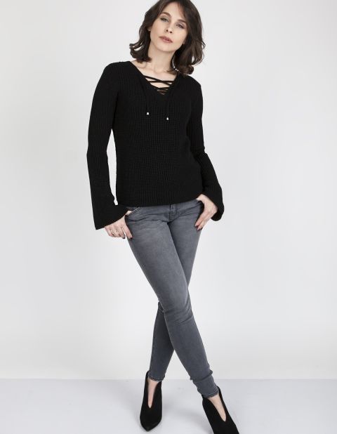 Sweter Kylie SWE 117 Czarny