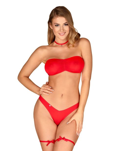 Komplet Kissmas Set + podwiązki + choker GRATIS!