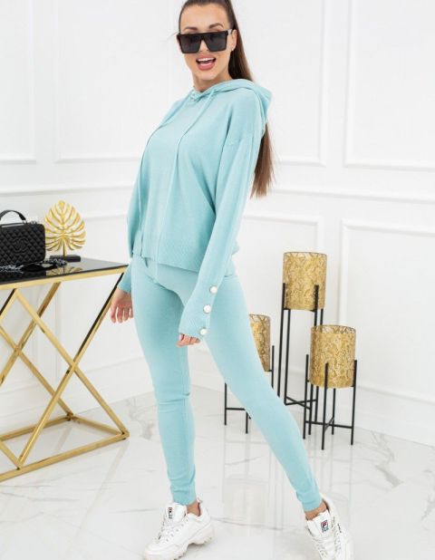 Komplet dzianinowy Kim Pearl Buttons PU1121 Mint