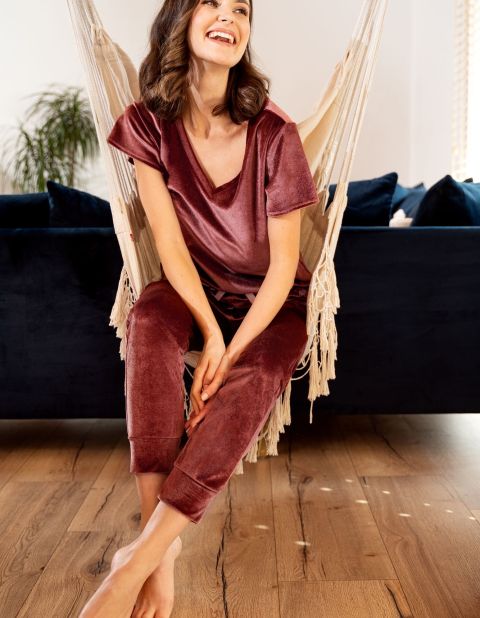 Dres Audrey Burgundowy