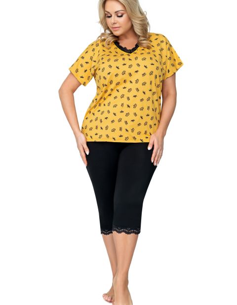 Piżama Queen 3/4 Plus Size