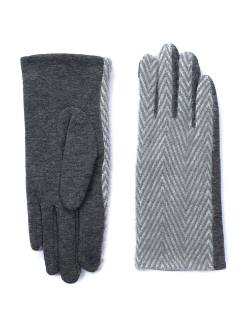 Rękawiczki Mięciutka jodełka Grey