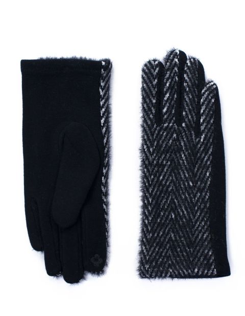Rękawiczki Mięciutka jodełka Black