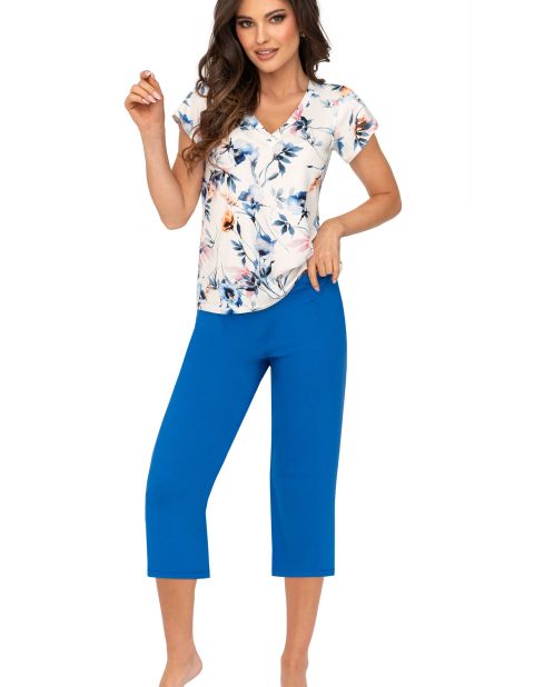 Piżama Astrid 3/4 Cobalt