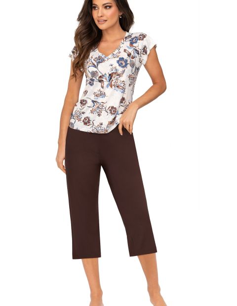Piżama Naomi 3/4 Brown