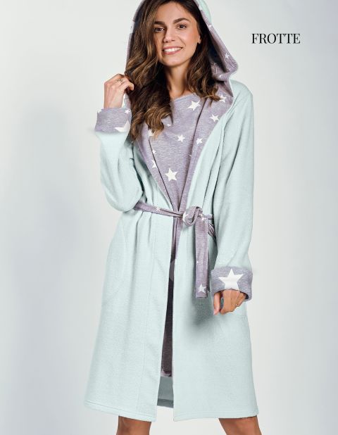 Szlafrok Brigitte 3211 Miętowy Frotte