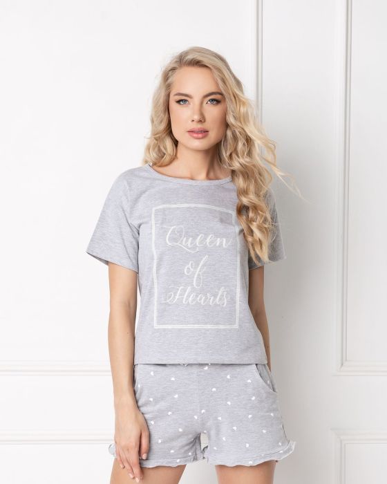 Piżama Hearty Short Grey