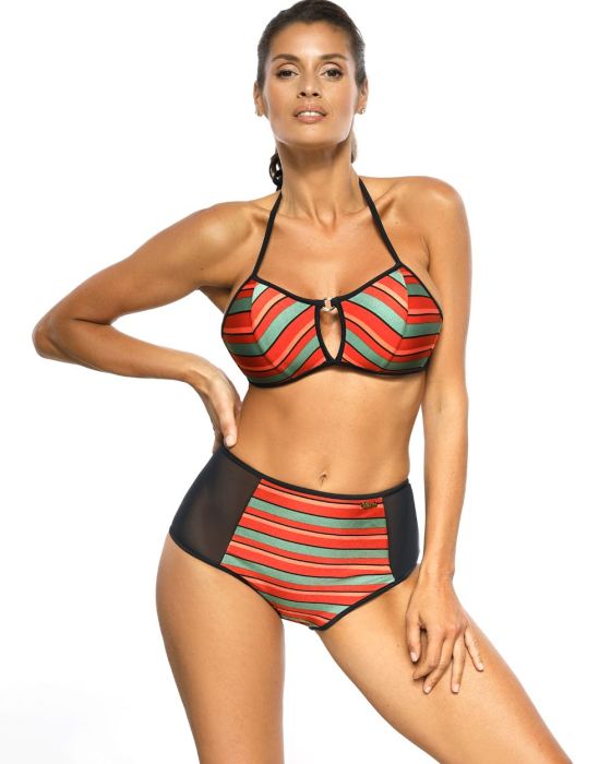 Kostium kąpielowy Syndy Nero-Red M-606 (2)