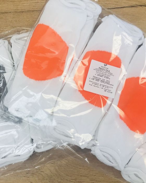 Maseczka z jonami srebra Biało-Szara Zestaw 5 sztuk
