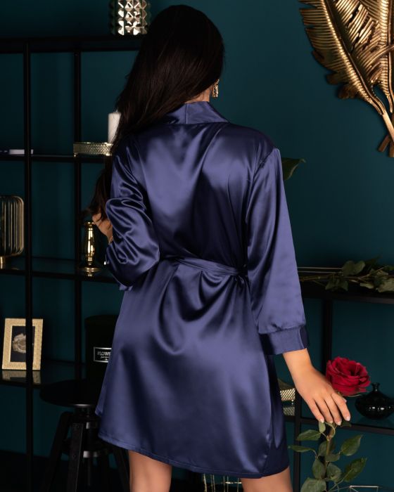 Szlafrok Edelina Navy Blue