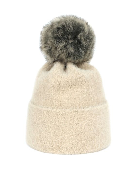 Czapka Soft Fluff Jasny Beż