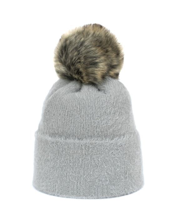 Czapka Soft Fluff Jasno Szara