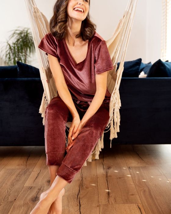 Dres Audrey Burgundowy