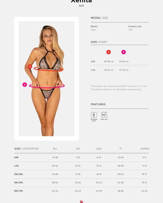 Komplet Xenita set Czarny