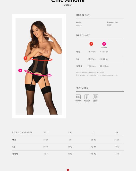 Gorset Chic Amoria + stringi GRATIS!