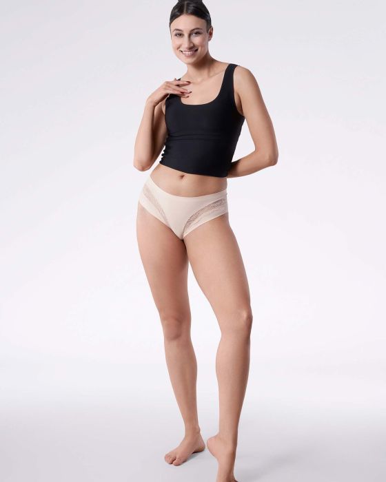 Figi Kiss Panty Beżowe