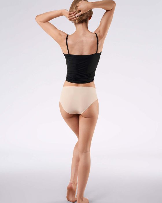 Figi Simple Panty Beżowe