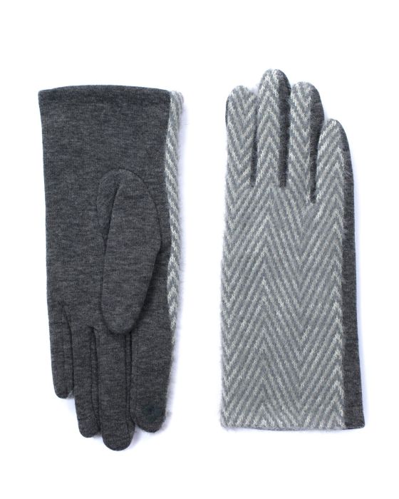 Rękawiczki Mięciutka jodełka Grey