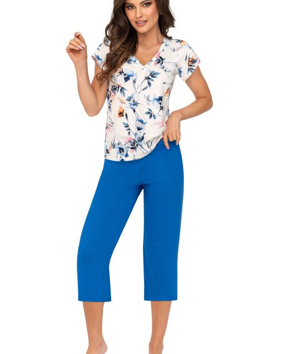 Piżama Astrid 3/4 Cobalt