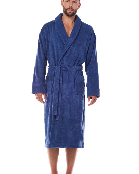 Szlafrok Cotton Long 2450 Navy