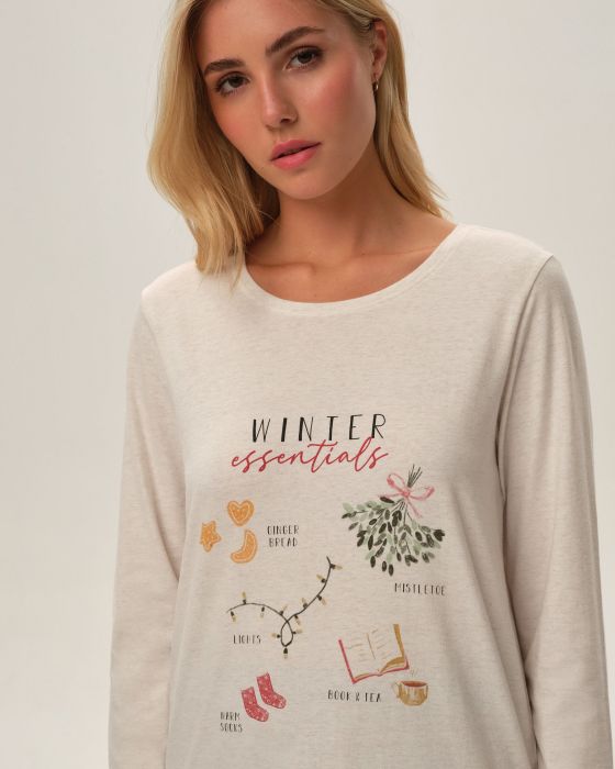 Piżama Florencia 41902-80X Beżowa