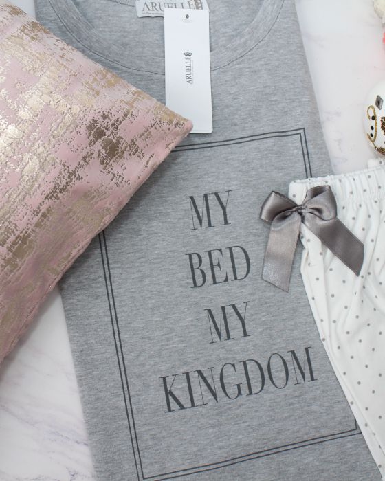 Piżama Kingdom Short Dots & Grey