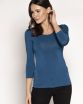 Bluzka Manati 3/4 Indygo