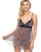 Koszulka Yamila II  (Babydoll leopard) + stringi GRATIS!