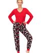 Piżama Santi Long Red