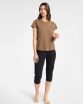 Piżama Boutique 40615-88X Karmelowo-Czarny