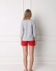 Piżama Cookie Short Grey-Red